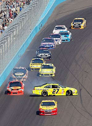 Paul Menard (27) is currently 14th in the points with zero top-fives and three top-10 finishes.